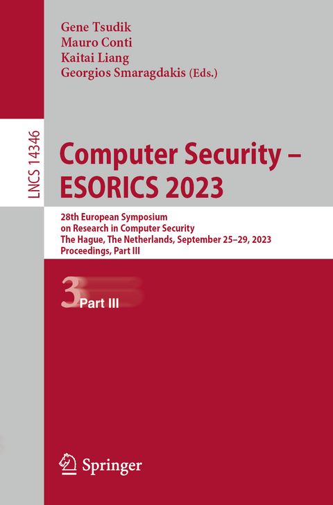 Computer Security – ESORICS 2023 - 