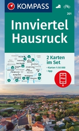 KOMPASS Wanderkarten-Set 201 Innviertel, Hausruck (2 Karten) 1:50.000 - 