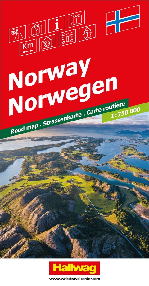 Hallwag Strassenkarte Norwegen 1:750.000