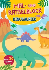 Mal- und Rätselblock Dinosaurier