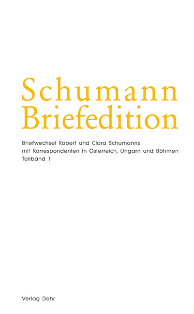 Schumann-Briefedition - 