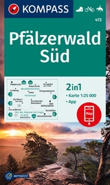 KOMPASS Wanderkarte 473 Pfälzerwald Süd 1:25.000