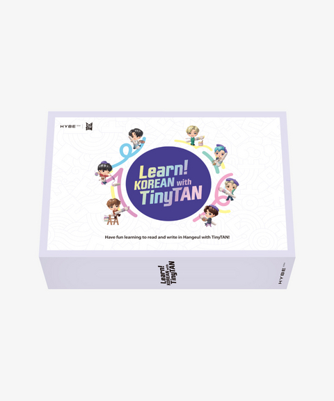 Learn! KOREAN With TinyTAN | 2-Book-Set | With Motipen | Korean Learning for Beginners With BTS Voices | Korean Keyboard Stickers | Flash Cards