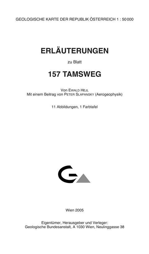 Erläuterungen zu Blatt 157 Tamsweg - Ewald Hejl