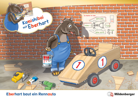 Kamishibai mit Eberhart – Eberhart baut ein Rennauto – Set - Nicole Brandau, Stefanie Drecktrah