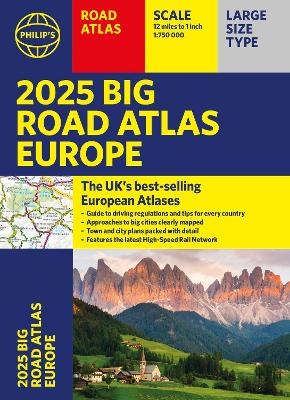 2025 Philip's Big Road Atlas of Europe -  Philip's Maps