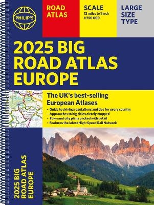 2025 Philip's Big Road Atlas of Europe -  Philip's Maps