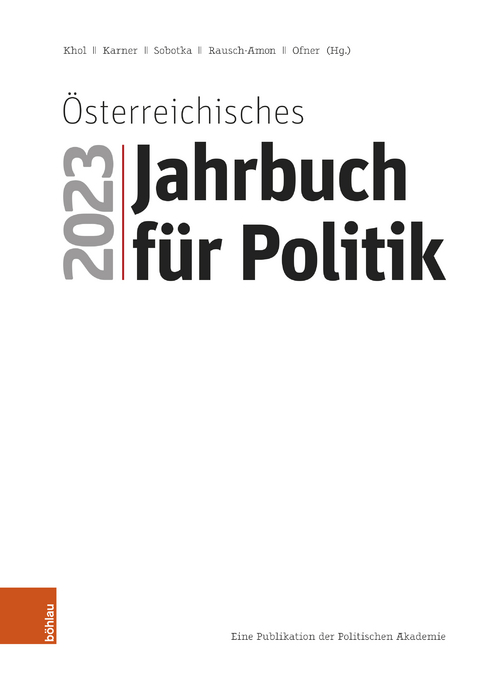 Österreichisches Jahrbuch für Politik 2023 - 