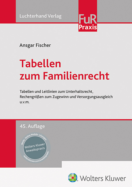 Tabellen zum Familienrecht - 