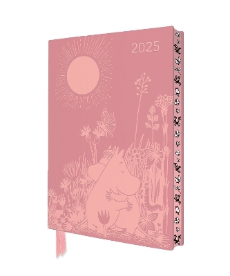 Moomin Love 2025 Artisan Art Vegan Leather Diary Planner - Page to View with Notes - 