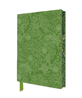 William Morris: Seaweed 2025 Artisan Art Vegan Leather Diary Planner - Page to View with Notes - 