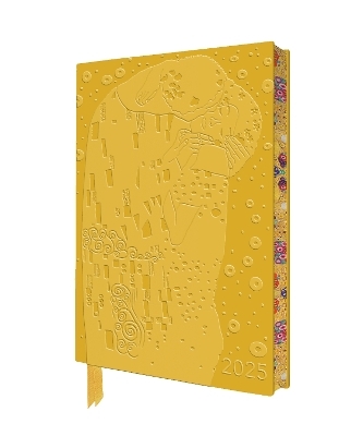 Klimt: The Kiss 2025 Artisan Art Vegan Leather Diary Planner - Page to View with Notes - 