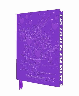 Alice in Wonderland 2025 Artisan Art Vegan Leather Diary Planner - Page to View with Notes - 