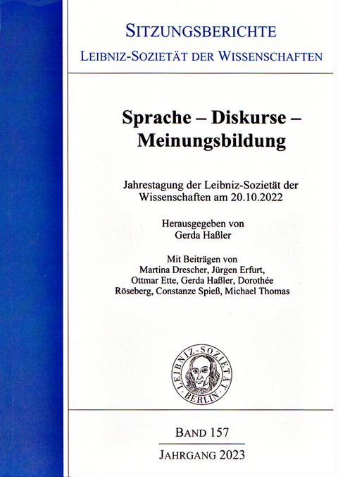 Sprache – Diskurse – Meinungsbildung. - Martína Drescher, Jürgen Erfurt