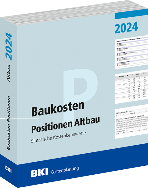 BKI Baukosten Positionen Altbau 2024 - 