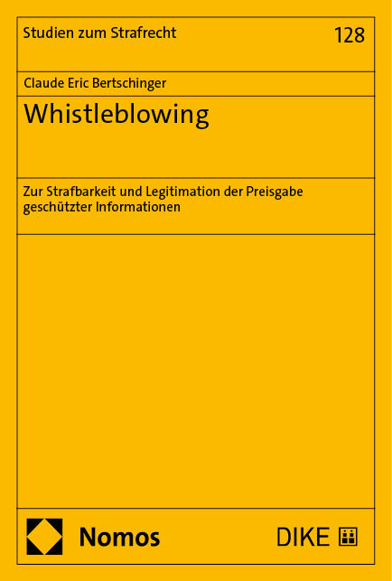 Whistleblowing - Claude Eric Bertschinger