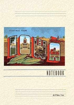 Vintage Lined Notebook Greetings from Iowa