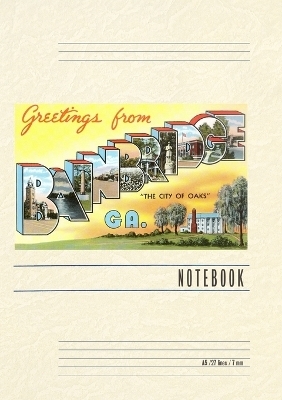 Vintage Lined Notebook Greetings from Bainbridge