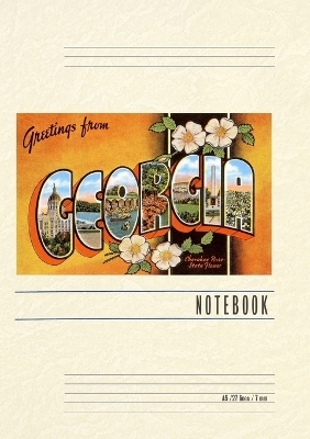 Vintage Lined Notebook Greetings from Georgia