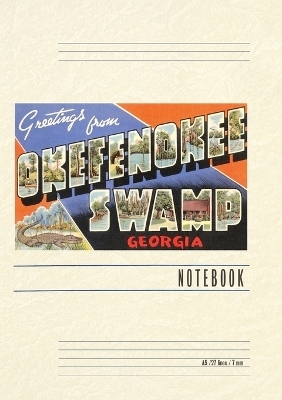 Vintage Lined Notebook Greetings from Okefenokee Swamp