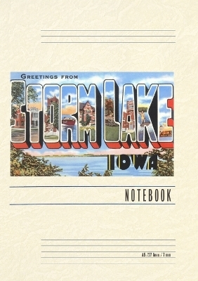 Vintage Lined Notebook Greetings from Storm Lake