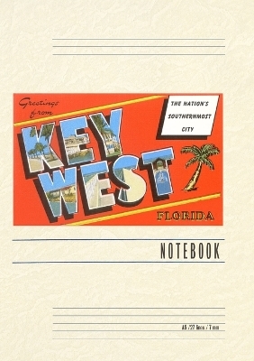 Vintage Lined Notebook Greetings from Key West