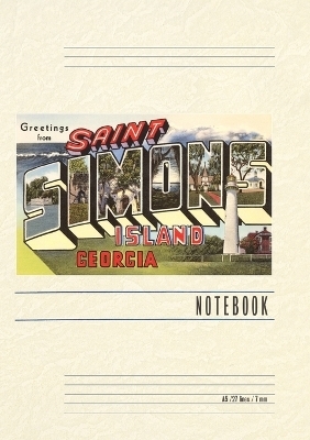 Vintage Lined Notebook Greetings from St. Simon's Island