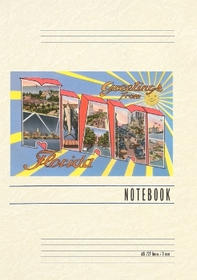 Vintage Lined Notebook Greetings from Miami, Florida