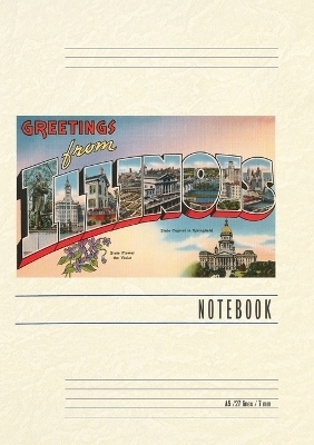 Vintage Lined Notebook Greetings from Illinois