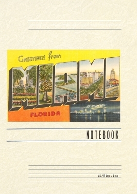 Vintage Lined Notebook Greetings from Miami, Florida