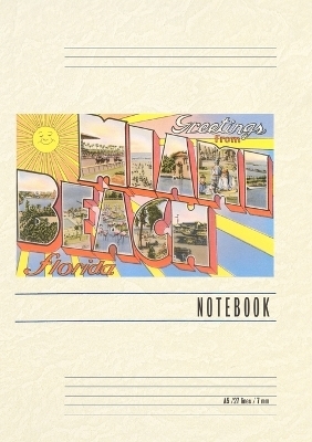 Vintage Lined Notebook Greetings from Miami Beach, Florida