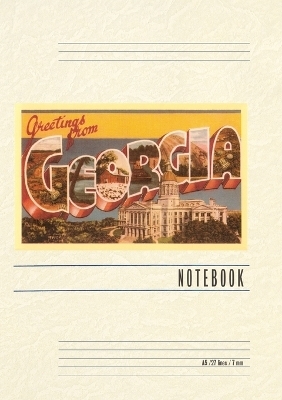 Vintage Lined Notebook Greetings from Georgia