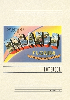 Vintage Lined Notebook Greetings from Orlando, Florida