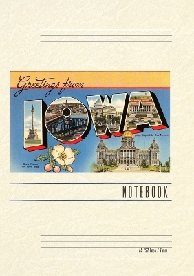 Vintage Lined Notebook Greetings from Iowa