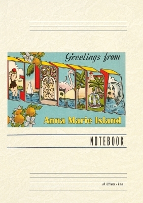 Vintage Lined Notebook Greetings from Anna Maria Island