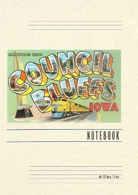 Vintage Lined Notebook Greetings from Councilo Bluffs