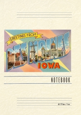 Vintage Lined Notebook Greetings from Des Moines