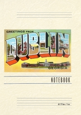 Vintage Lined Notebook Greetings from Dublin