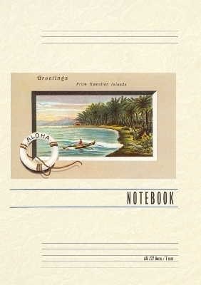 Vintage Lined Notebook Greetings from Hawaiian Islands