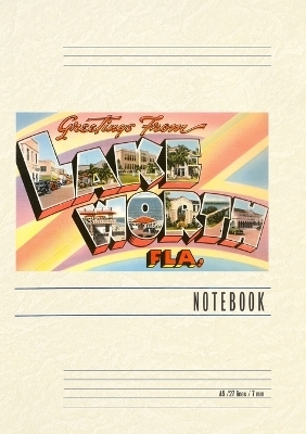 Vintage Lined Notebook Greetings from Lake Worth, Florida