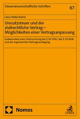 Umsatzsteuer und der zivilrechtliche Vertrag – Möglichkeiten einer Vertragsanpassung - Luna Karrer