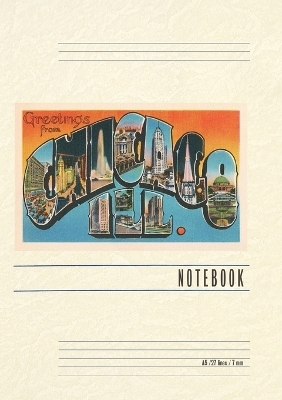 Vintage Lined Notebook Greetings from Chicago, Illinois