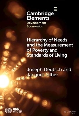 Hierarchy of Needs and the Measurement of Poverty and Standards of Living - Joseph Deutsch, Jacques Silber