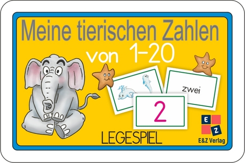 Meine tierischen Zahlen von 1-20 Legespiel, m. 1 Beilage, m. 1 Beilage, 2 Teile - Helga Momm