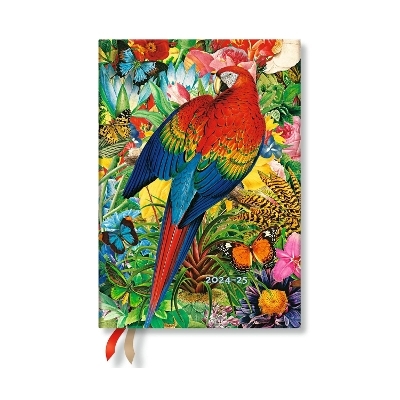 Tropical Garden (Nature Montages) Midi 18-month Horizontal Hardback Dayplanner 2025 (Elastic Band Closure) -  Paperblanks