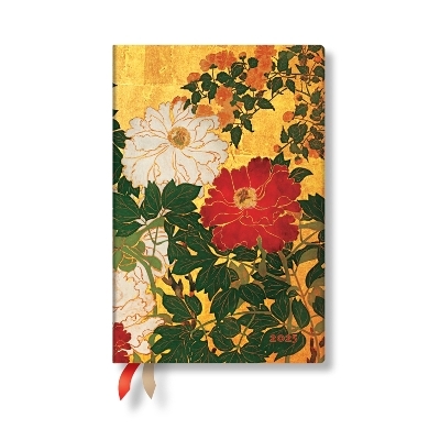 Natsu (Rinpa Florals) Mini 12-month Horizontal Softcover Flexi Dayplanner 2025 (Elastic Band Closure) -  Paperblanks