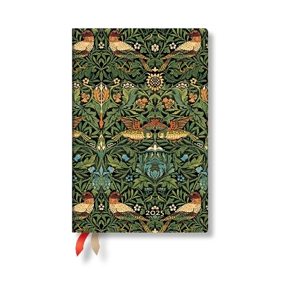 Morris Birds (William Morris) Mini 12-month Horizontal Softcover Flexi Dayplanner 2025 (Elastic Band Closure) -  Paperblanks