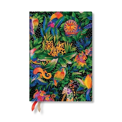 Jungle Song (Whimsical Creations) Midi 12-month Horizontal Hardback Dayplanner 2025 (Elastic Band Closure) -  Paperblanks