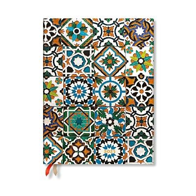 Porto (Portuguese Tiles) Ultra 18-month Vertical Hardback Dayplanner 2025 (Elastic Band Closure) -  Paperblanks