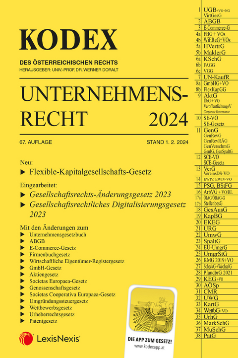 KODEX Unternehmensrecht 2024 - inkl. App - 